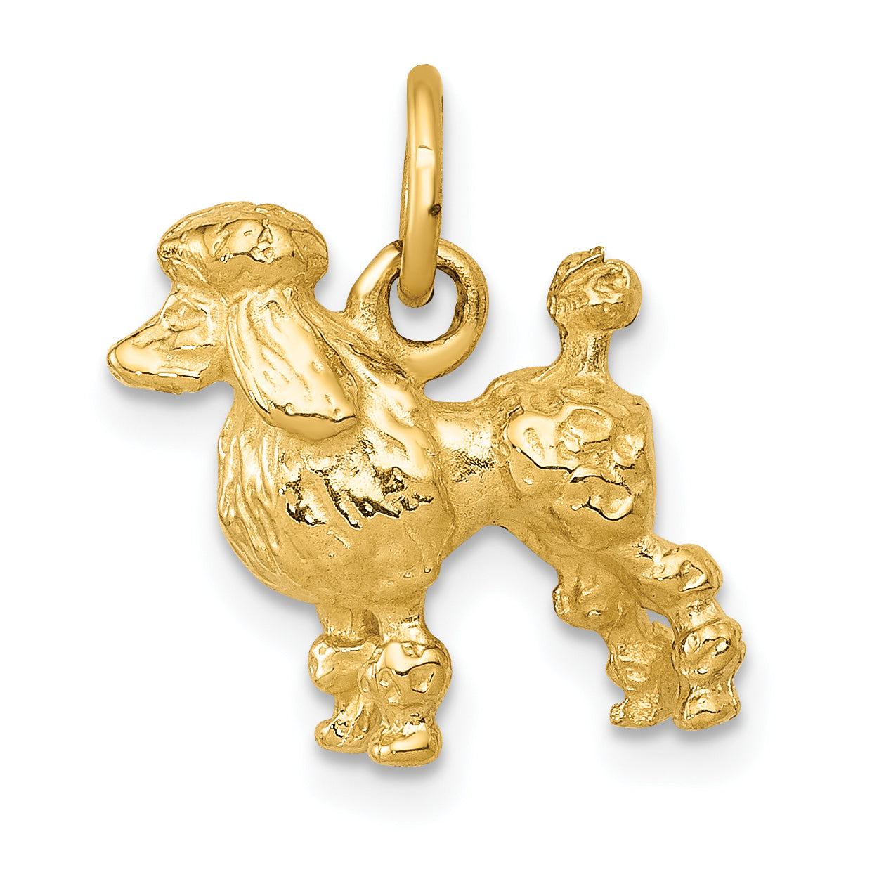 14k Solid 3-D Poodle Charm Main image