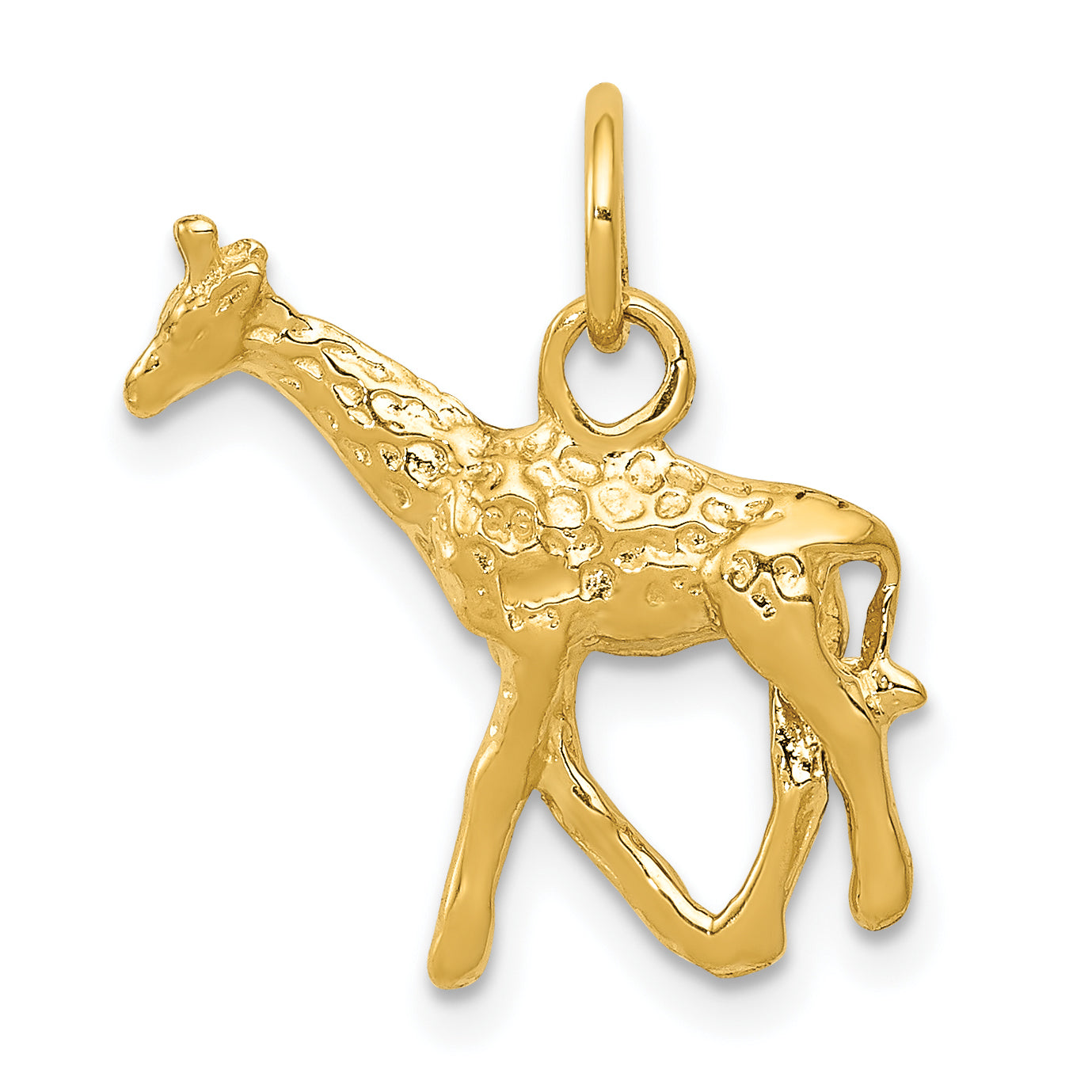 14k Solid Polished 3-D Giraffe Charm Main image