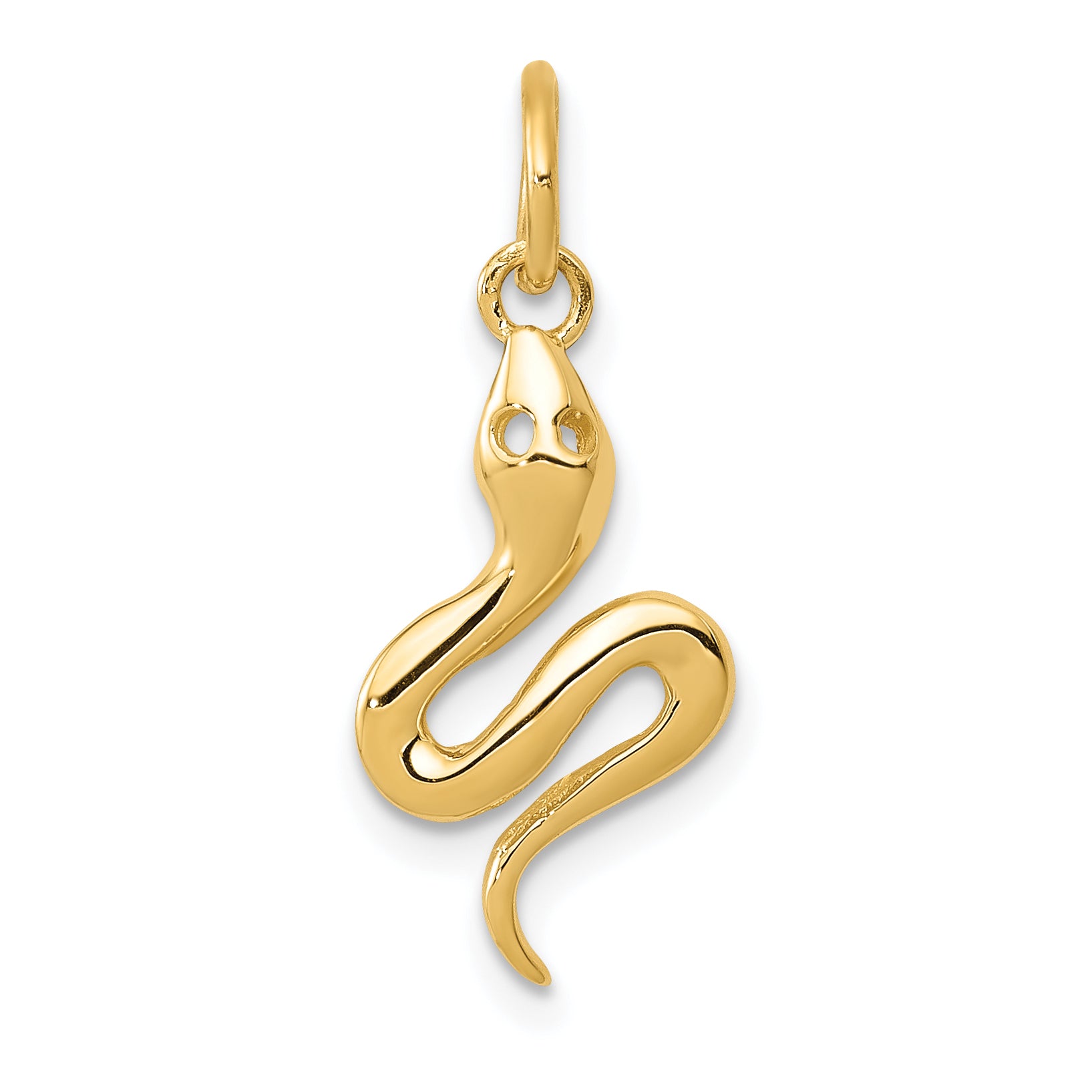 14k Solid Polished Snake Charm Main image