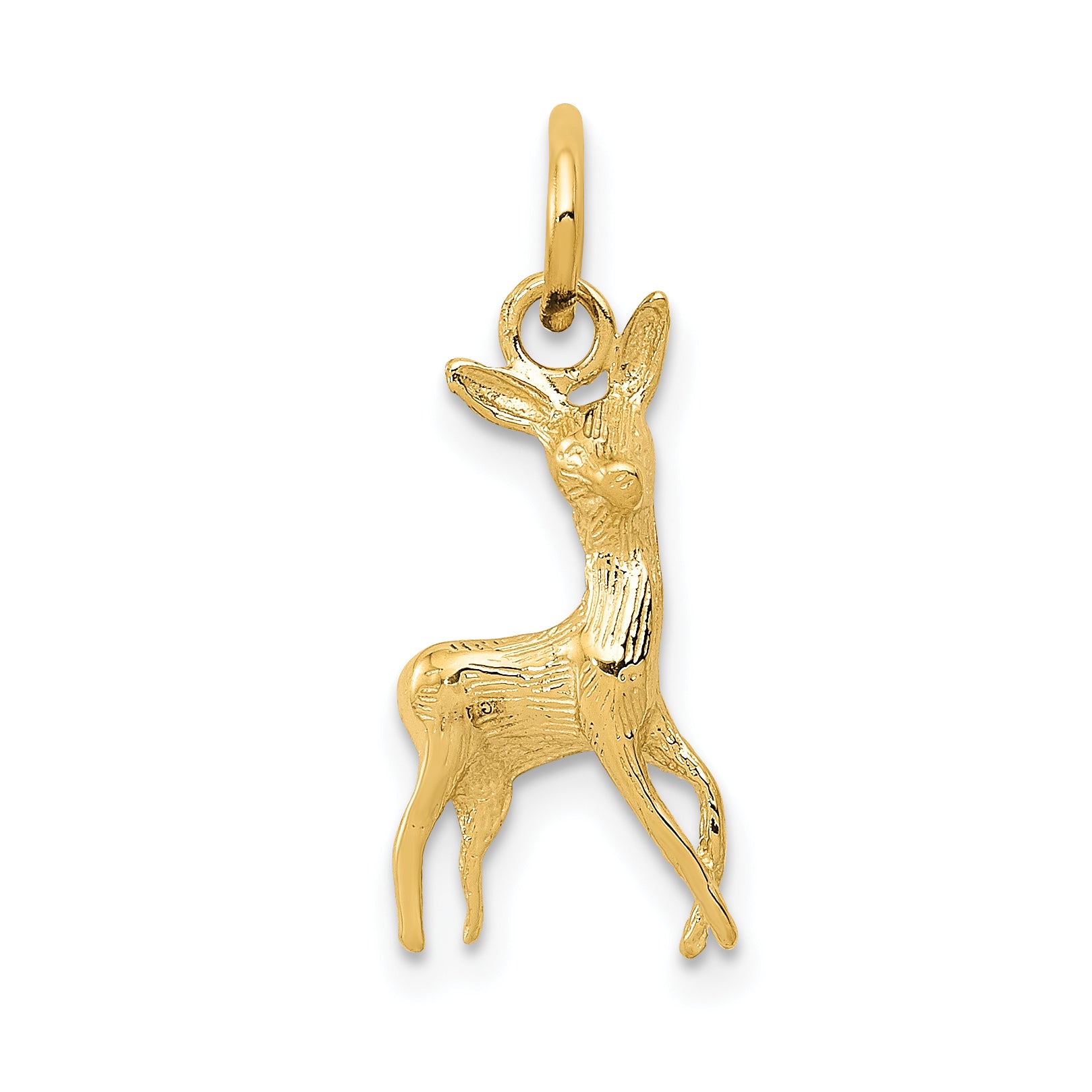 14k Polished Open-Backed Deer Charm Main image