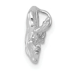 14K White Gold 3D Frog Charm with Polished Finish  Unique Themed Design