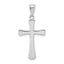 14k White Gold Hollow Cross Pendant