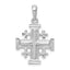 14k White Gold Jerusalem Cross Pendant