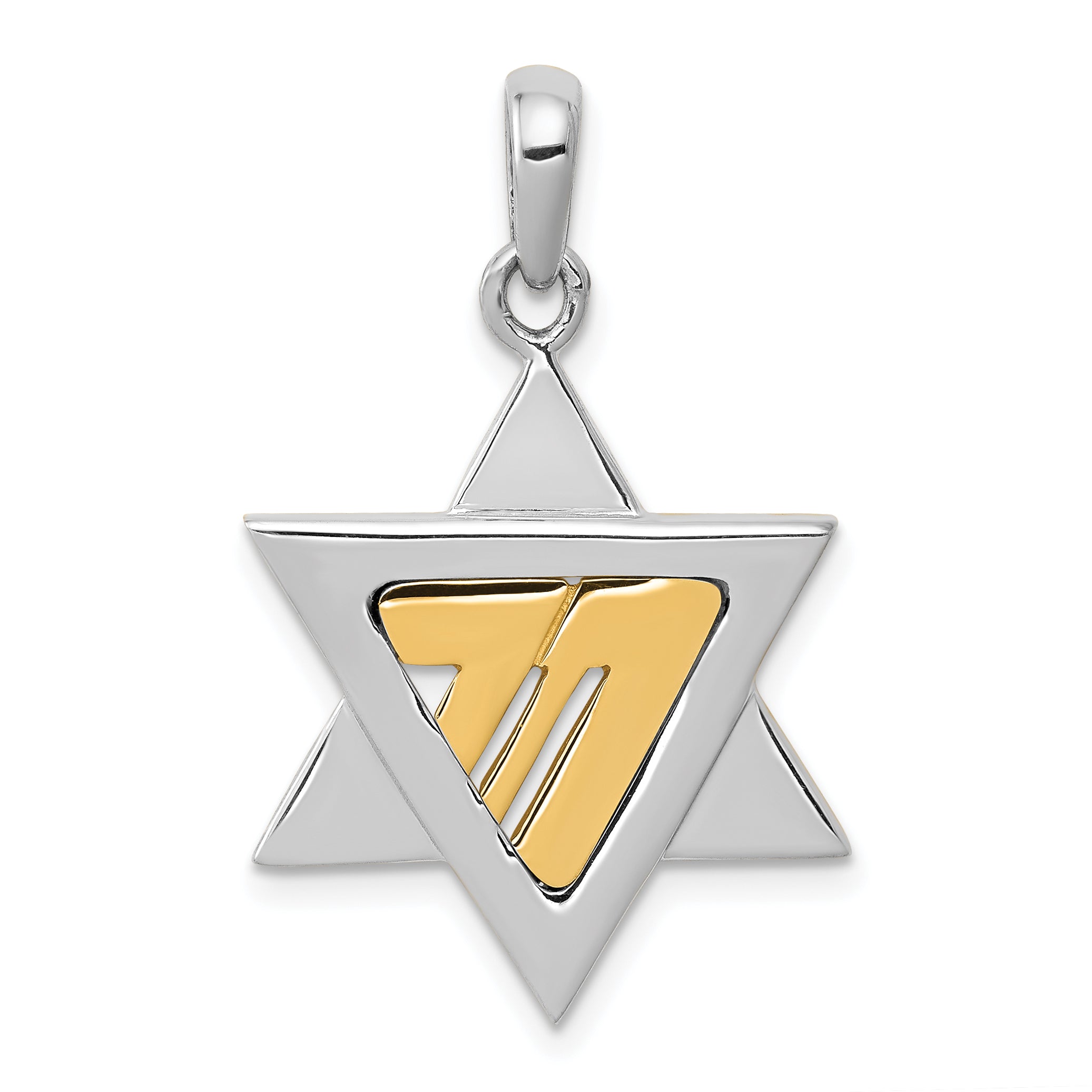 14k Two-tone Star of David Pendant Main image