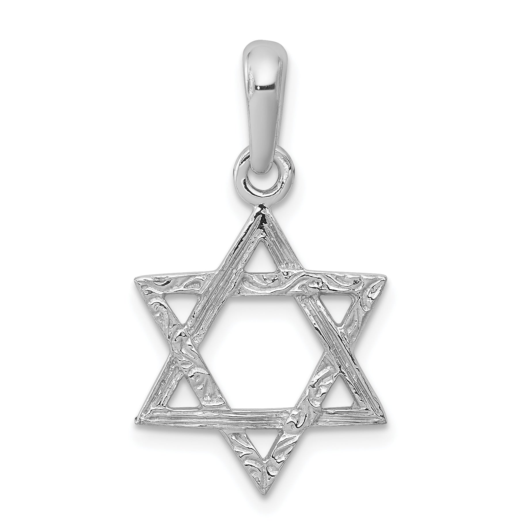 14k White Gold Star Of David Pendant Main image
