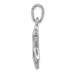 14K White Gold Star of David Pendant with Rhodium Finish  Elegant & Symbolic