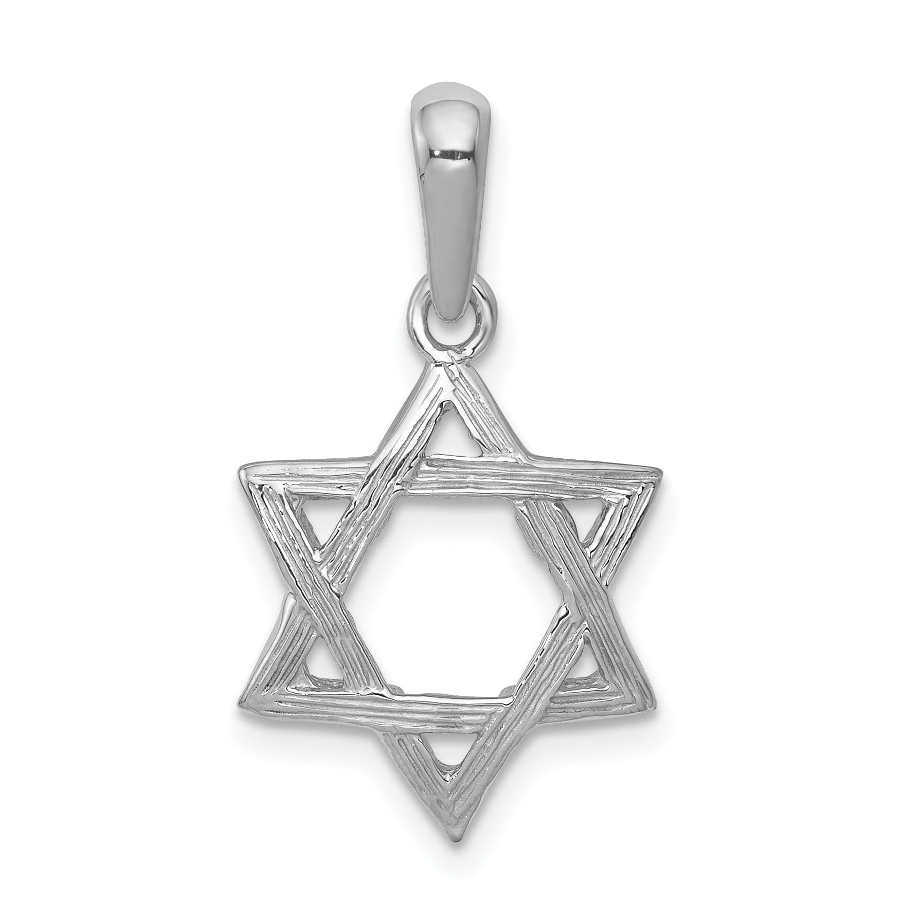 14k White Gold Star Of David Pendant Main image