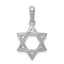 14k White Gold Star Of David Pendant