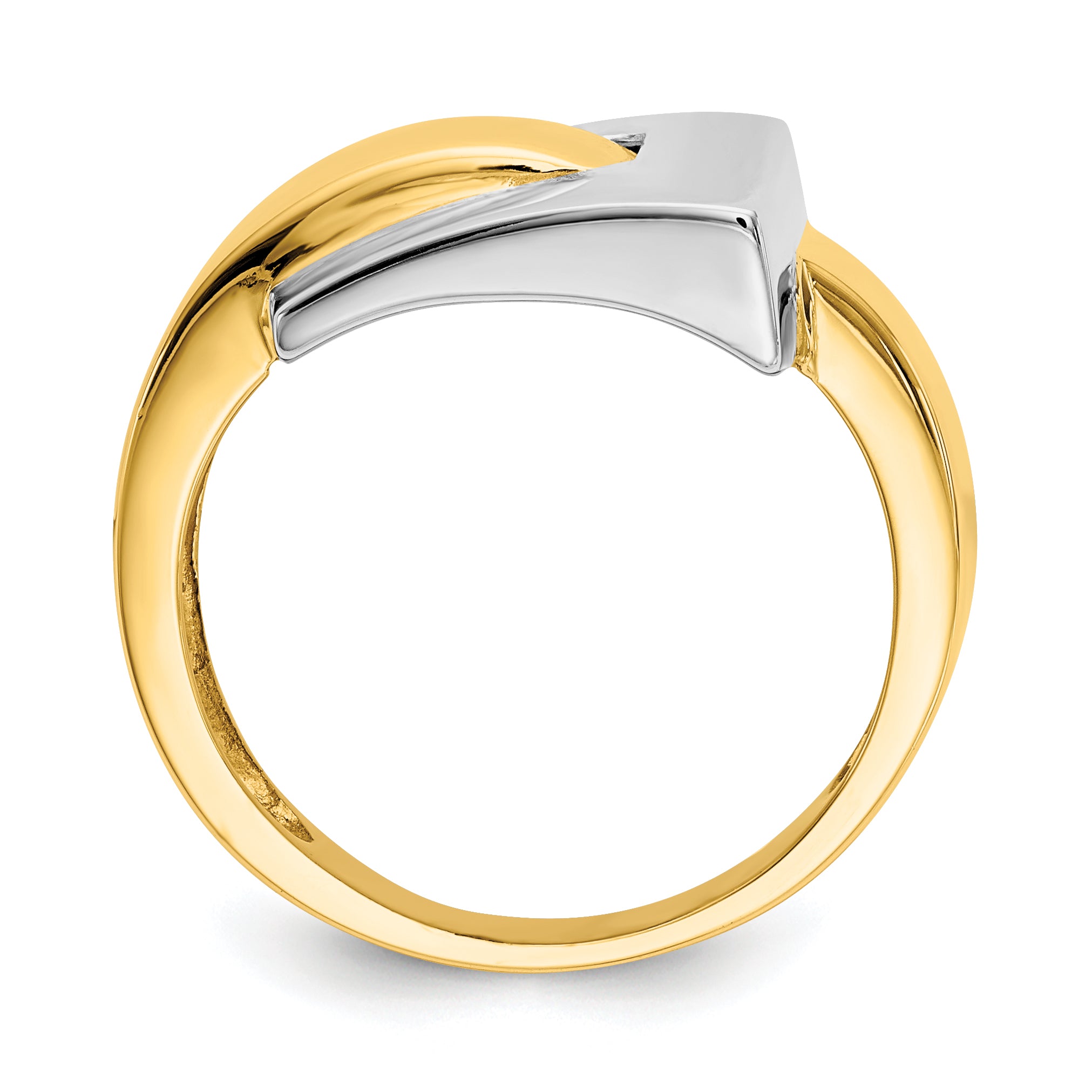 14k Two-tone Polished Buckle Ring Secondary image