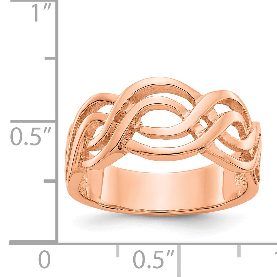 14k Rose Gold Infinity Ring