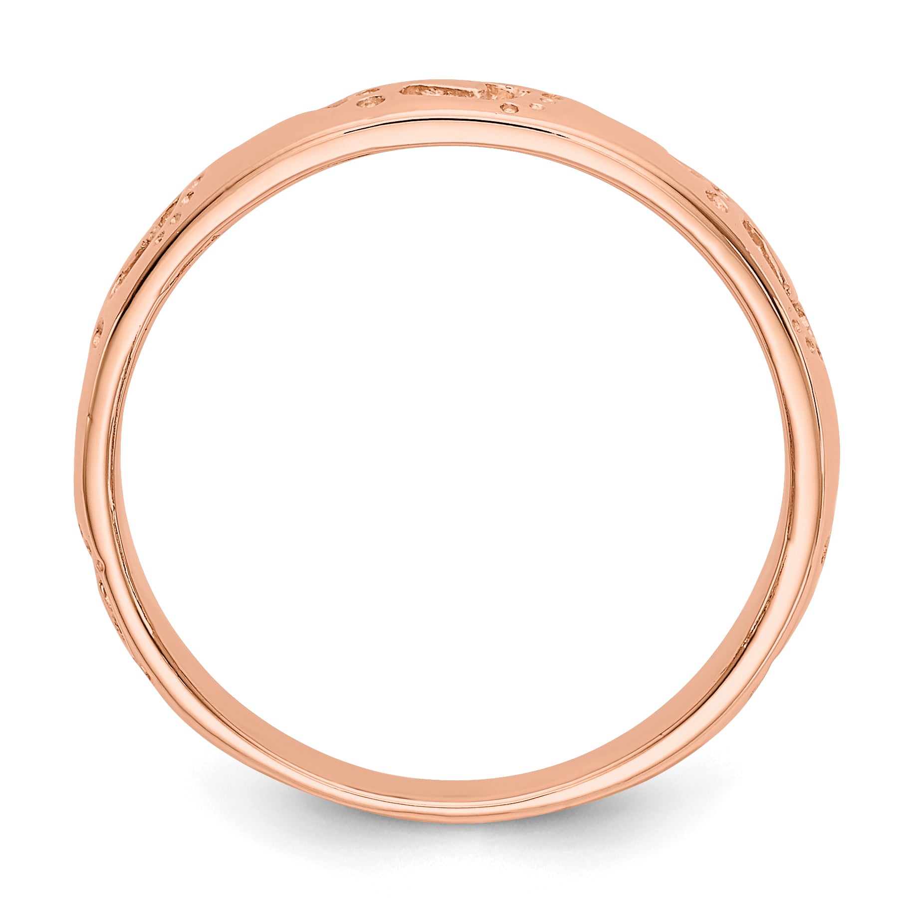 14k Rose Gold Footprints Ring Secondary image