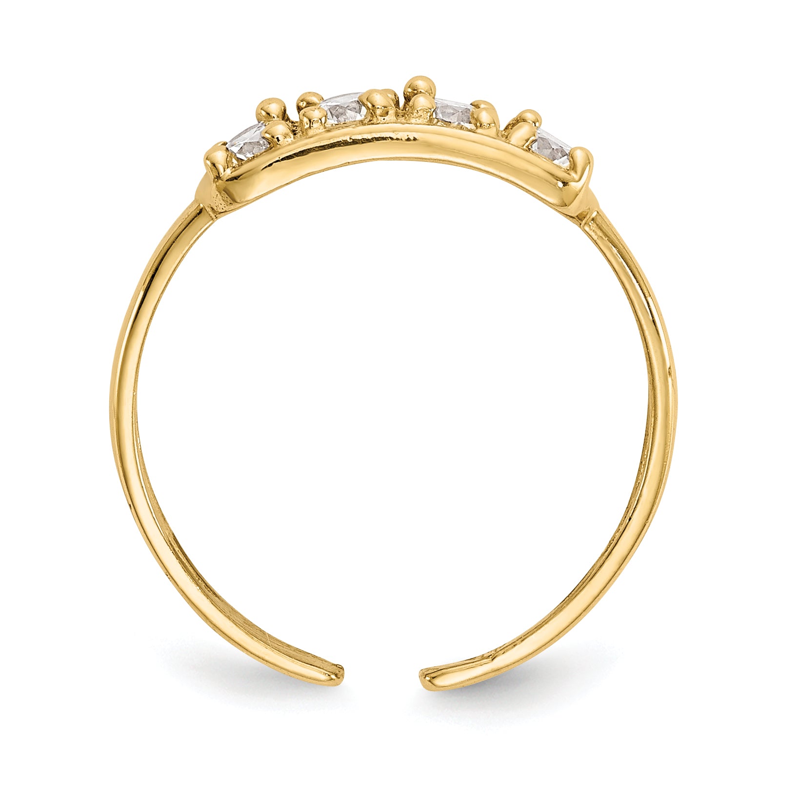 14k CZ Toe Ring Secondary image