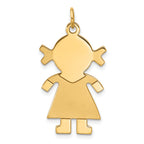 14k Satin Girl Charm
