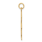 14K Gold Satin Boy Charm Solid Die Struck Themed Pendant