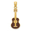 14k Enameled Guitar Pendant