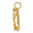 14K Gold 3D Black Enameled Moveable Sunglasses Pendant by Sophia Jewelers