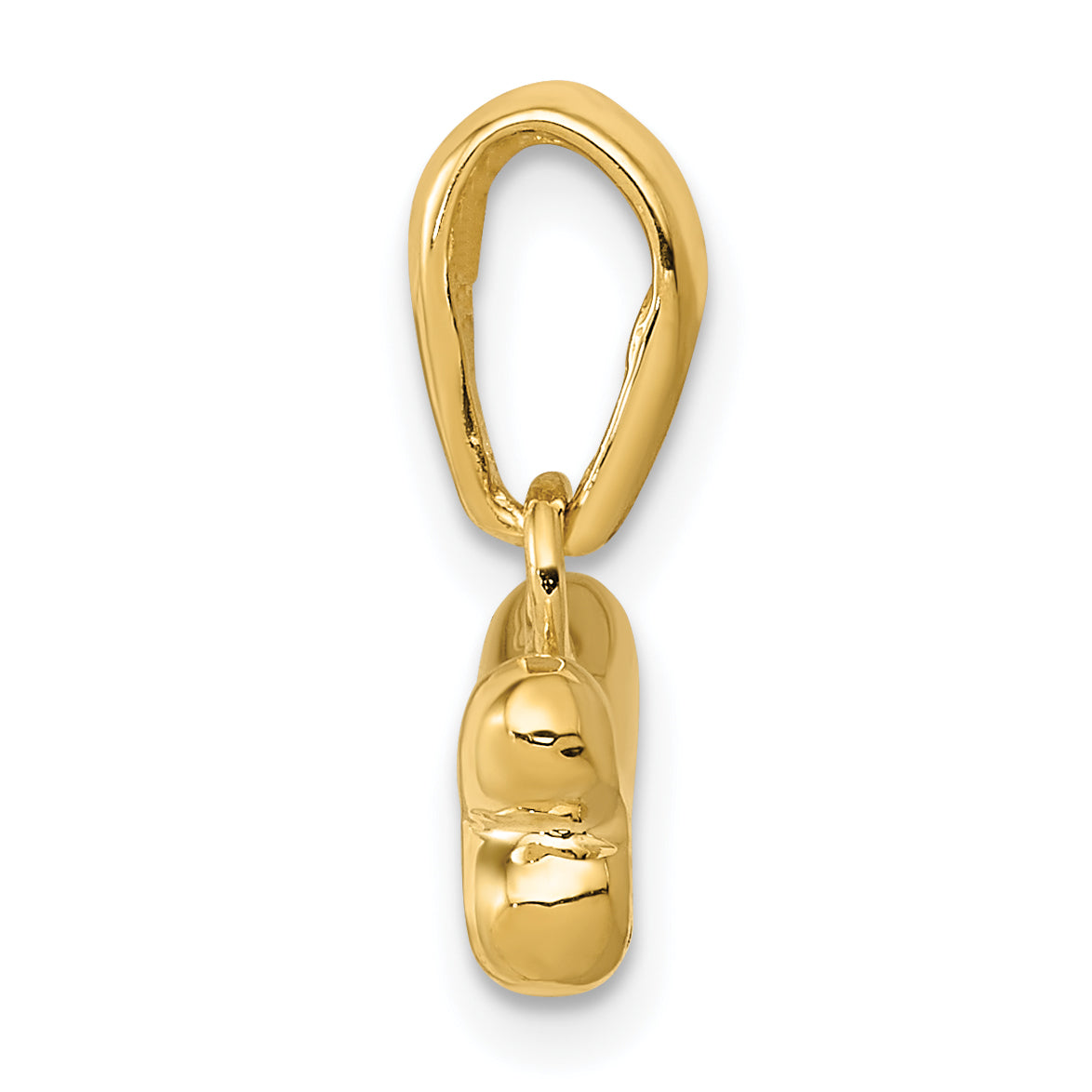 14K Gold 3D Dog Bone Pendant with Polished Finish  Elegant and Gift Ready