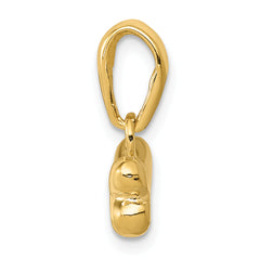 14K Gold 3D Dog Bone Pendant with Polished Finish  Elegant and Gift Ready