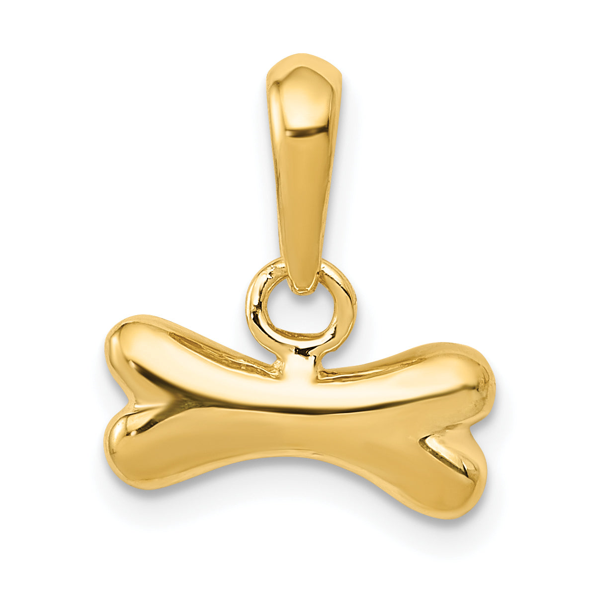 14k Dog Bone Pendant Main image