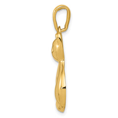 14K Yellow Gold Cat Pendant Elegant Themed Design by Sophia Jewelers