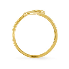 14k Double Heart Toe Ring