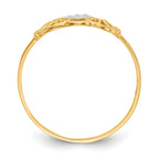 14K WithRhodium Filigree Ring