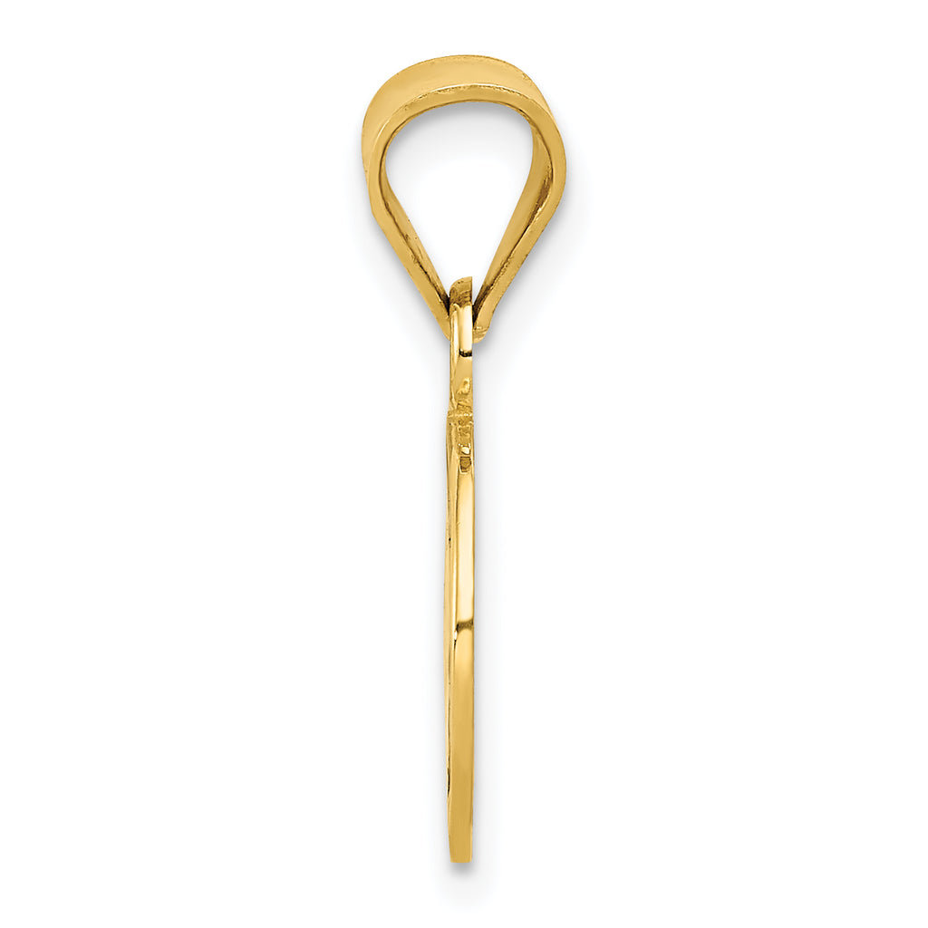 14K Gold Enameled Soccer Ball Pendant with Polished Finish
