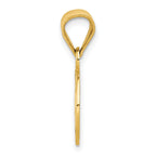 14K Gold Enameled Soccer Ball Pendant with Polished Finish