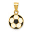 14k Enameled Soccer Ball Pendant