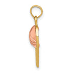 Basketball Hoop & Ball Pendant in 14K Two-Tone Gold