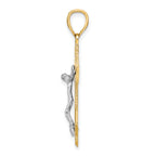 14K Two-Tone Gold MarinerÃÂ¢Ã¢âÂ¬Ã¢âÂ¢s Crucifix Pendant  Solid, Casted Design