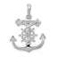 14k White Gold Mariner's Cross Pendant