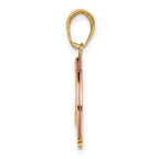 14K Two-Tone Gold Rainbow Charm with White Rhodium Follow Your Dreams Design