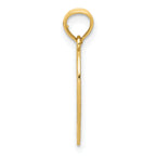 14K Gold Polished Heart Pendant with Textured Finish Elegant & Solid Design