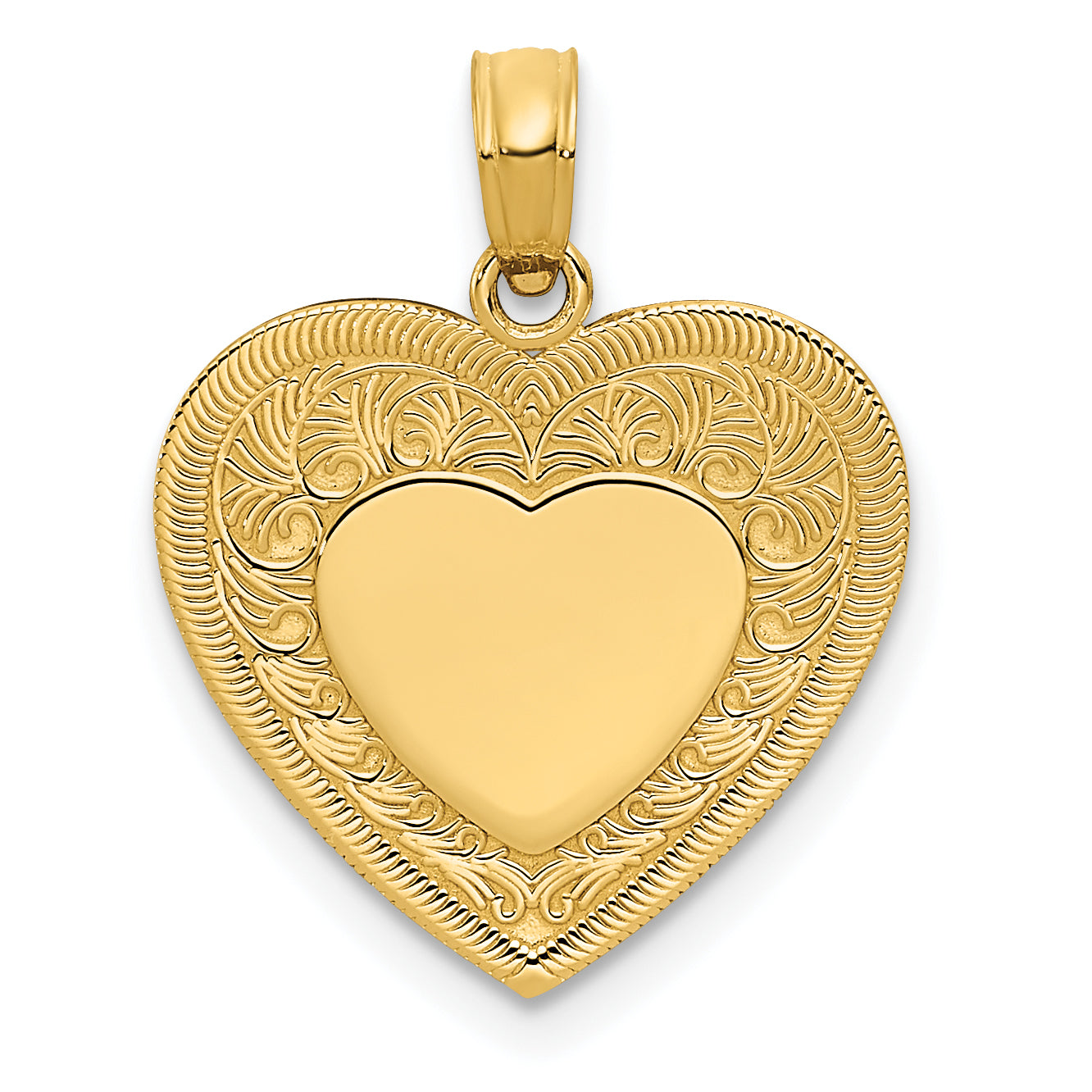 14K Polished Heart Pendant Main image