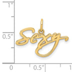 14K Gold SEXY Charm Pendant with Polished Finish  Elegant & Bold