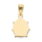 14K Gold Enameled Ladybug Charm with Polished Finish