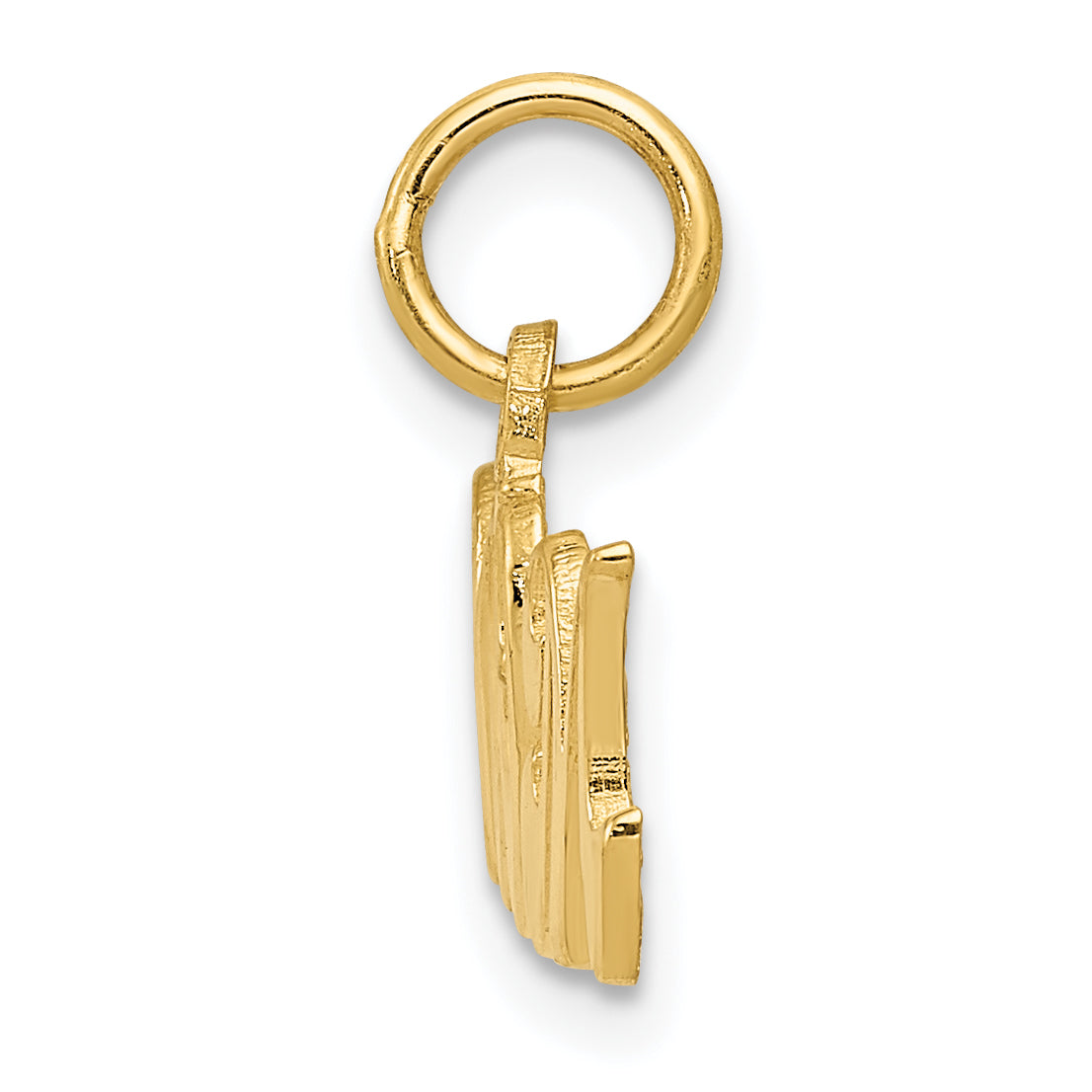 14K Gold Polished MOM Charm with Solid Design Elegant Gift