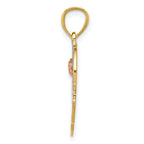 14K Two-Tone #1 Grandma Heart Pendant with White Rhodium Accent