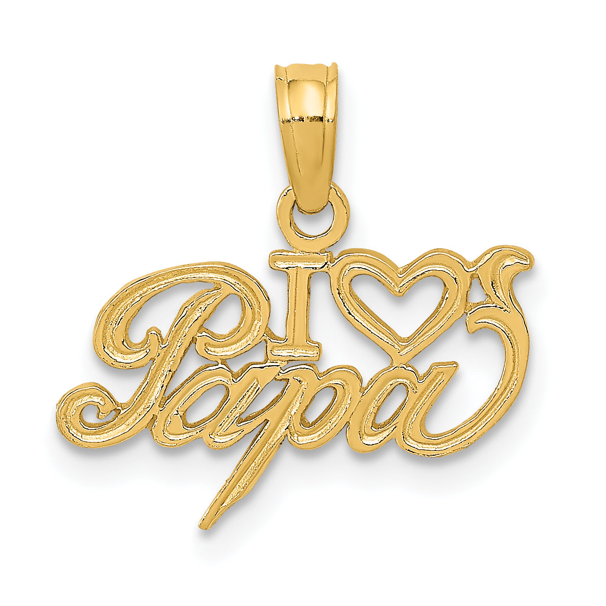 14k I Heart PAPA Charm Main image