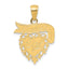 14k DADDYS GIRL Heart Pendant