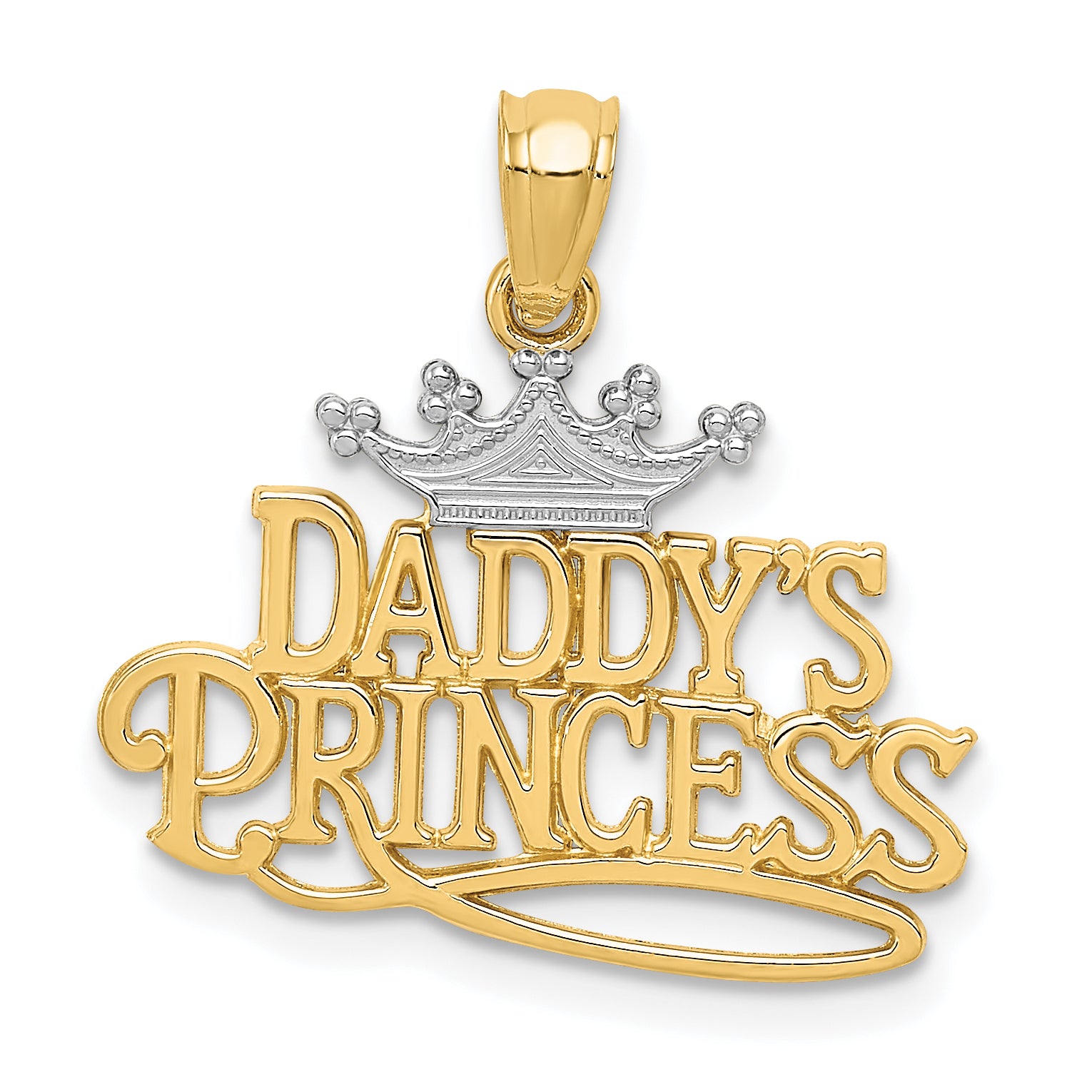14k and Rhodium DADDYS PRINCESS Pendant Main image