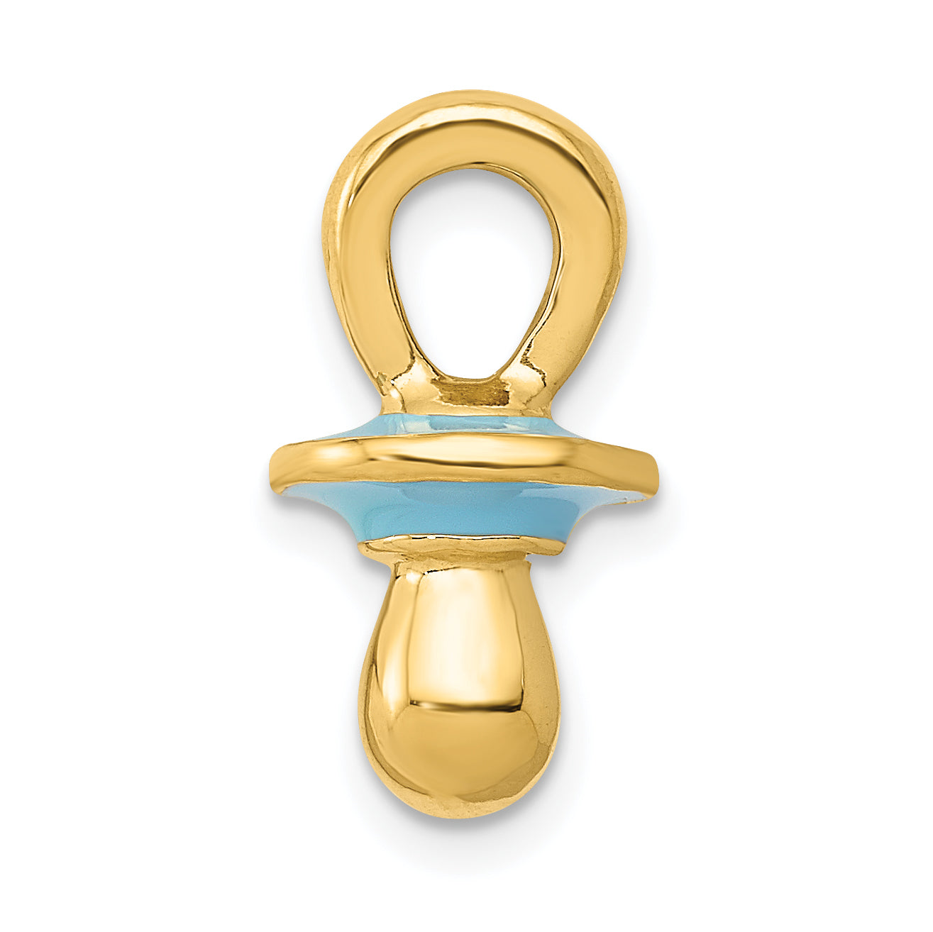 14k Blue Enameled 3D Pacifier Pendant Main image