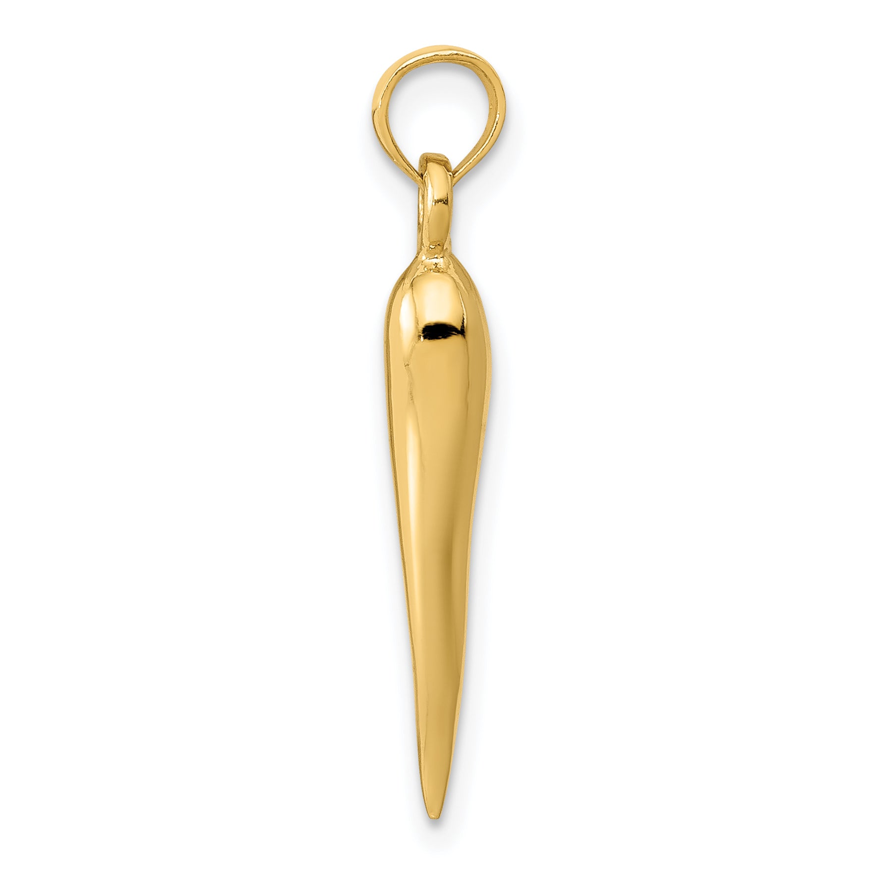 Italian Horn Pendant in 14K Yellow Gold Secondary image