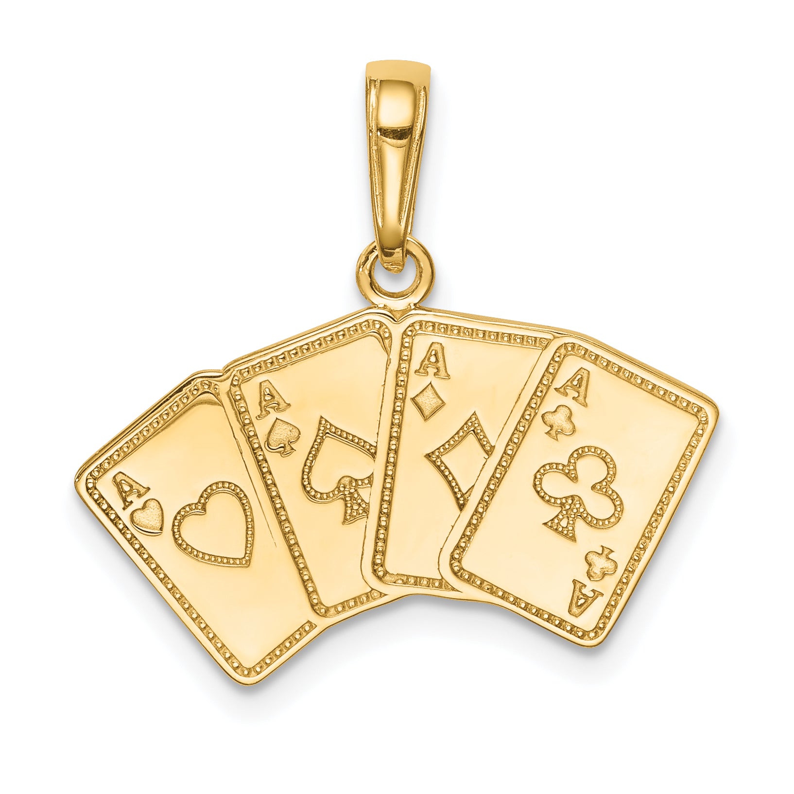 14k Aces Playing Cards Pendant Main image