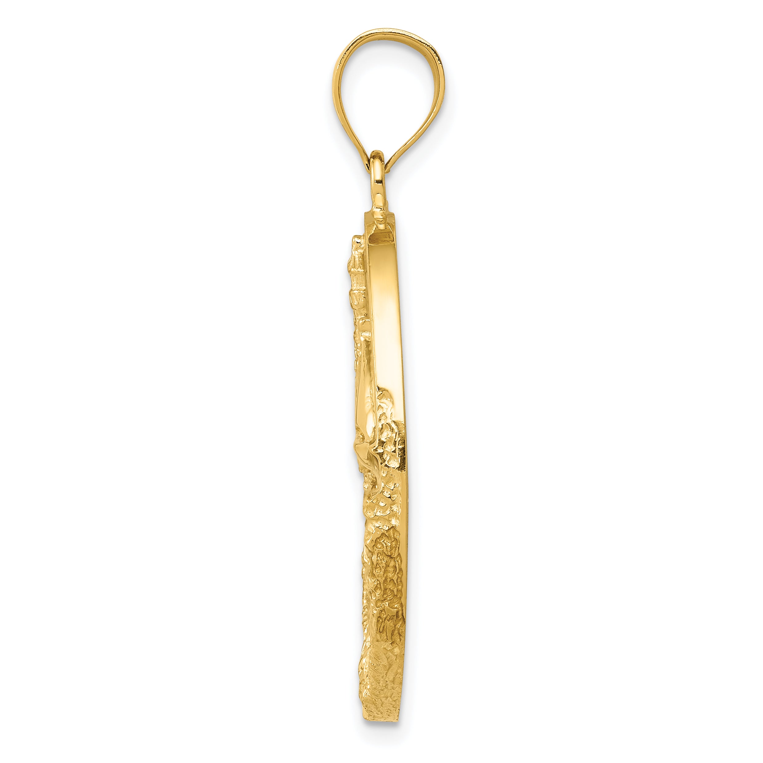14K Gold Sailboat Pendant with Lab Created Opal  Nautical Themed Elegance Secondary image