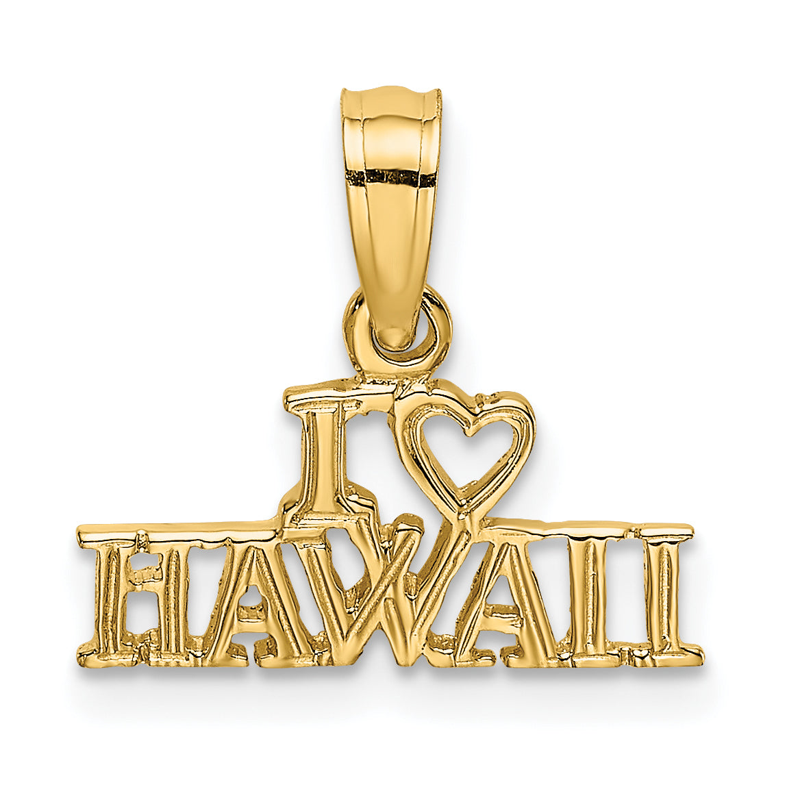 14k I HEART HAWAII Charm Main image
