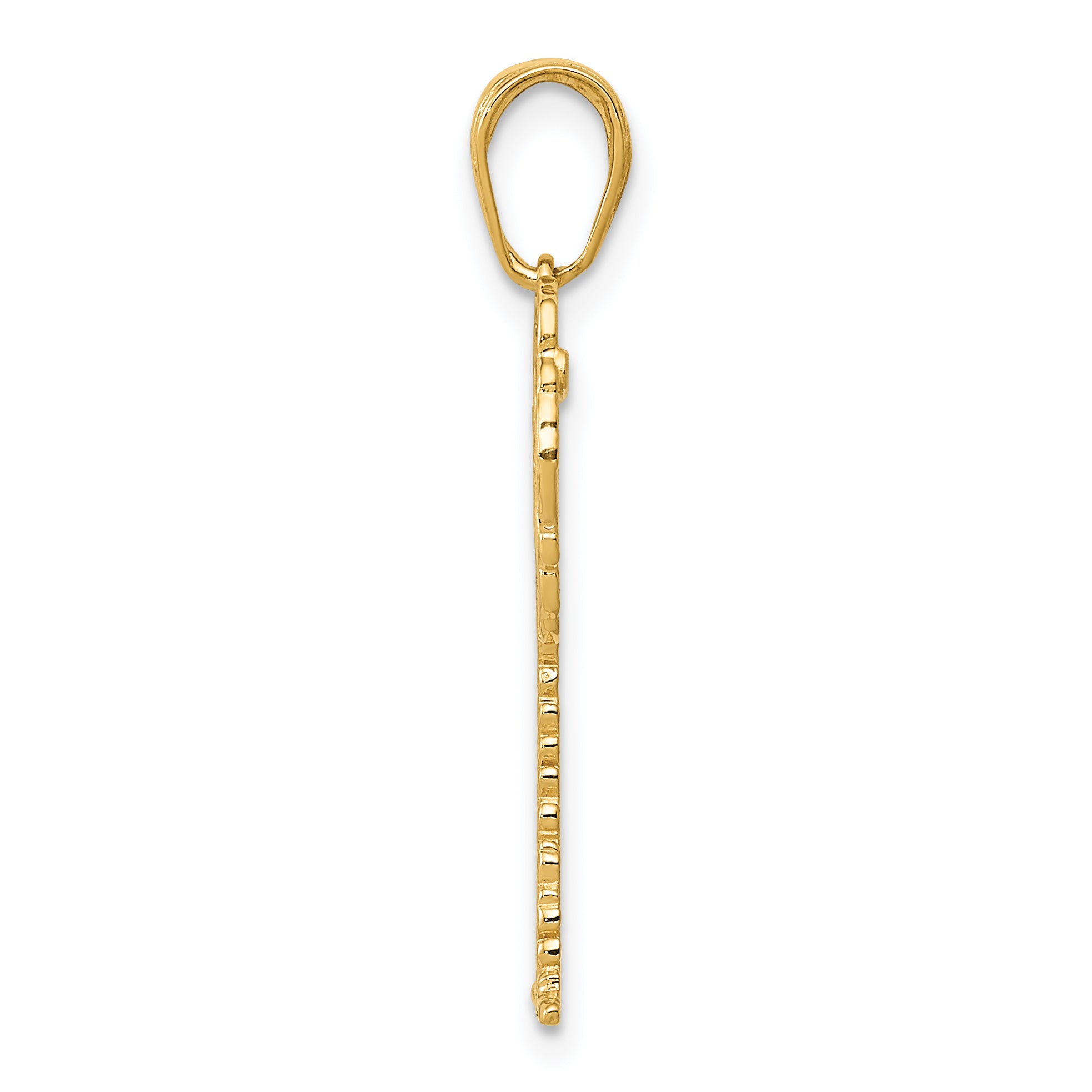 14K Gold Palm Tree Pendant for Men  Solid Casted Design, 27mm Secondary image