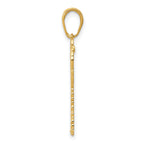 14K Gold Palm Tree Pendant for Men  Solid Casted Design, 27mm