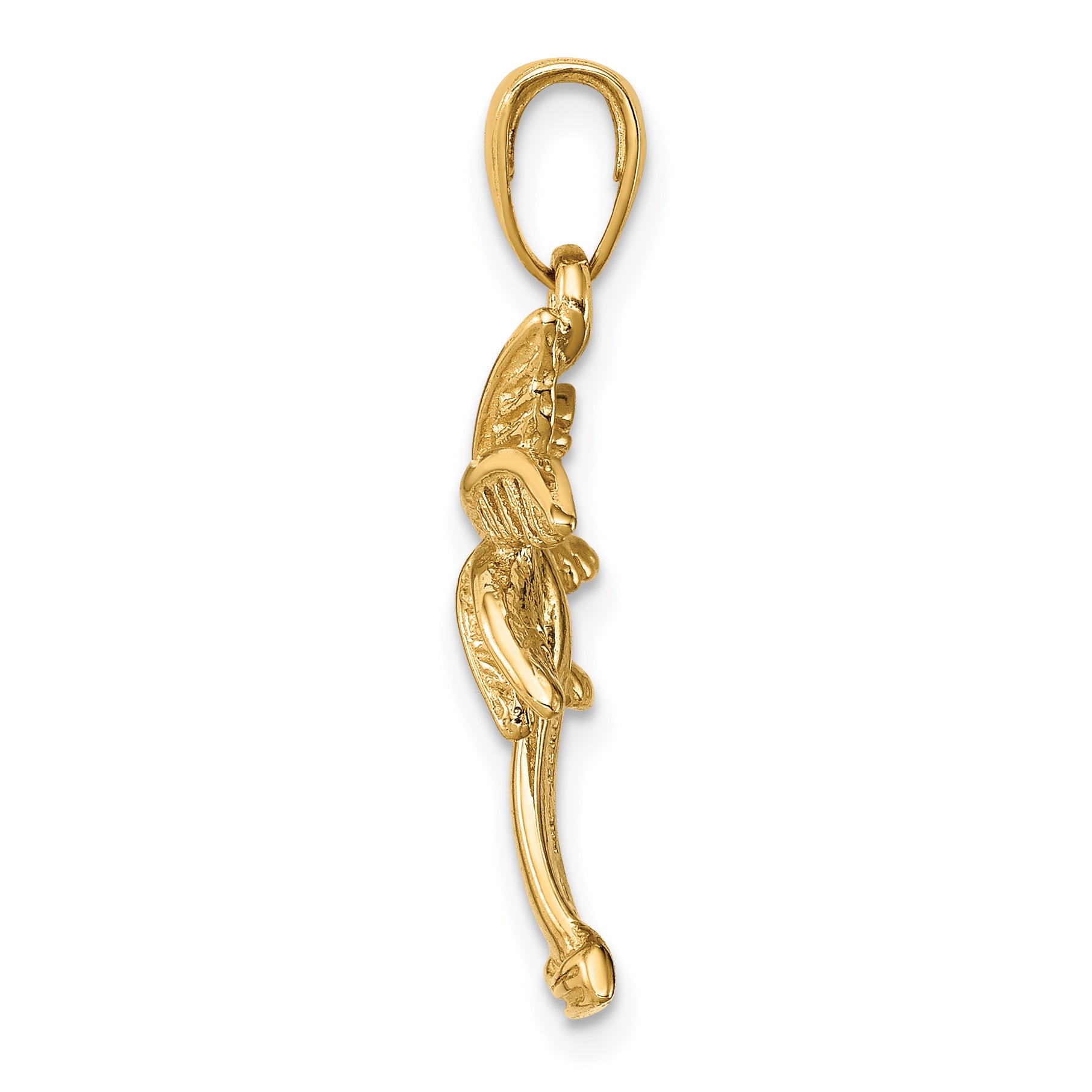 14K Gold Men's Palm Tree Pendant with Solid Cast Design  Elegant and Durable